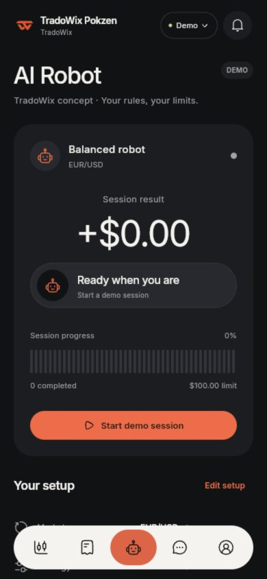 TradoPokzen AI Robot screen